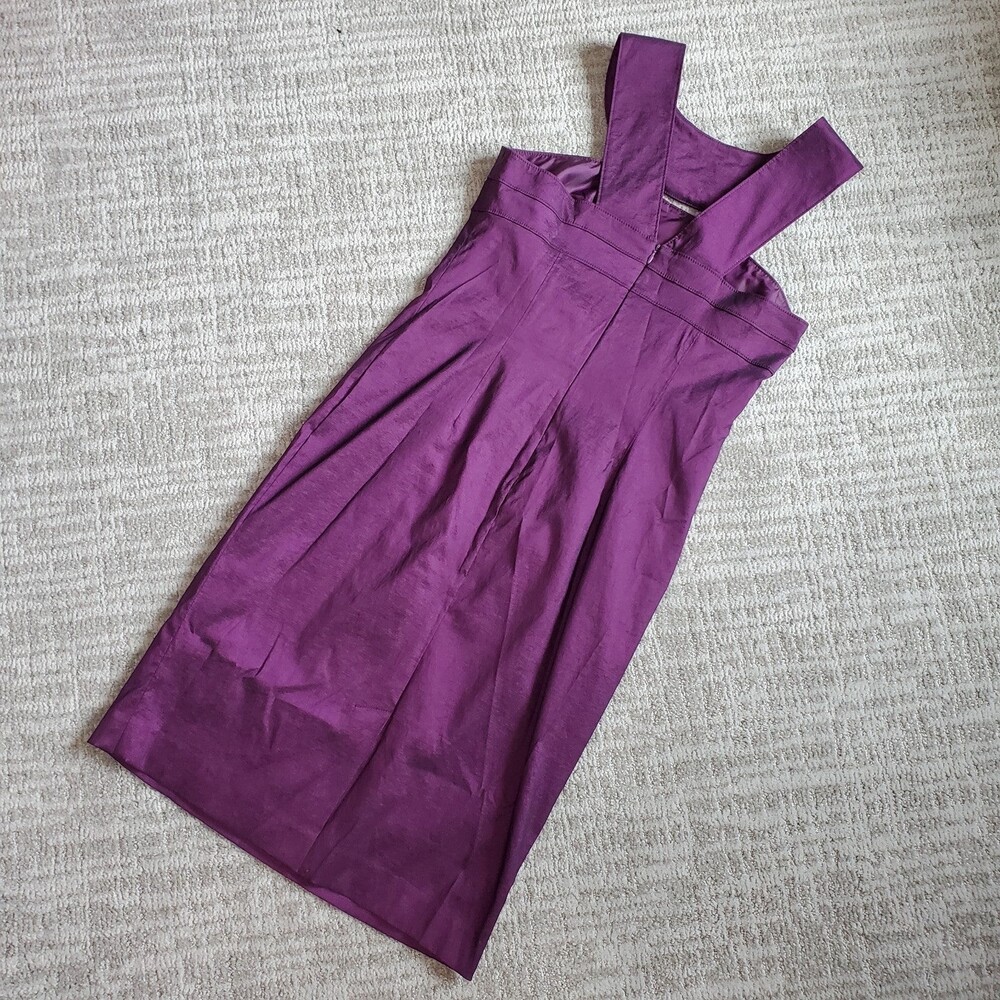 Adrianna Papell purple jeweled beaded neck special occasion dress size 8 women - Picture 3 of 11
